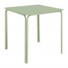 Bolero Adeline stalen vierkante tafel 700mm lichtgroen