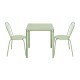 Bolero Adeline stalen vierkante tafel 700mm lichtgroen
