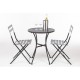 Bolero stalen tuinset zwart – tafel met twee stoelen