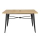 Bolero aluminium outdoor tafel 120x76x76cm licht houtdessin