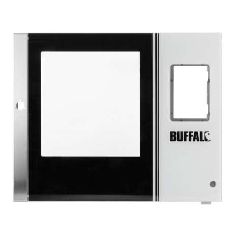 Buffalo combi oven deur RVS – reserveonderdeel voor CK110