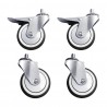Buffalo Complete Castors 4 stuks – Rubber Reserveonderdeel voor DR826