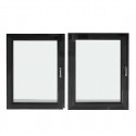 Polar G-serie Deli Display Deurassemblage - Gehard Glas, Zwart (Set van 2 stuks)