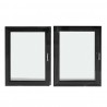 Polar G-serie Deli Display Deurassemblage - Gehard Glas, Zwart (Set van 2 stuks)