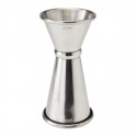 Beaumont RVS Gestreepte Jigger 20/40 ml – Zilver Barmaatje