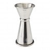 Beaumont RVS Gestreepte Jigger 20/40 ml – Zilver Barmaatje