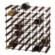 Wijnrek donker hout voor 42 flessen - Traditional Wine Racks