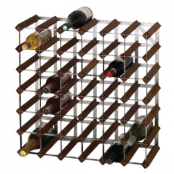 Wijnrek donker hout voor 42 flessen - Traditional Wine Racks
