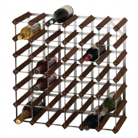 Wijnrek donker hout voor 42 flessen - Traditional Wine Racks
