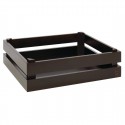 APS Superbox buffetkrat zwart GN 1/2 – stapelbare krat van massief hout