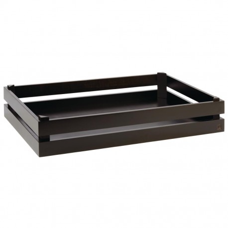 APS Superbox buffetkrat GN 1/1 zwart – stapelbare houten buffetkrat