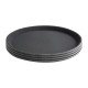 Olympia Kristallon ronde antislip dienbladen polypropyleen zwart – set van 6 stuks