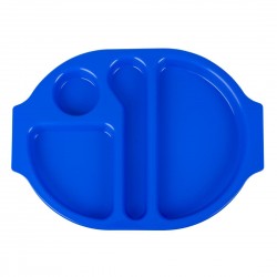 Olympia Kristallon dienbladen met vakken 37,5x27,8cm blauw (10 stuks)