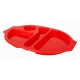 Olympia Kristallon dienbladen met vakken 37,5x27,8cm rood - set van 10