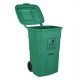 Jantex 120L afvalcontainer met voetpedaal - groen