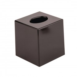 Zwarte vierkante tissue box Bolero – kunststof tissuehouder voor hotelkamer en receptie