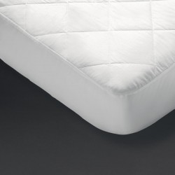 Mitre Essentials Crown Matrasbeschermer – Wit Polykatoen voor Eenpersoonsbed 90x190 cm