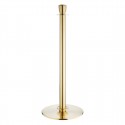 Bolero geborsteld messing staanders met platte voet en inschuifbare banner - set van 2 stuks
