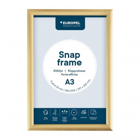 Europel Klemframe A3 25mm Goud – DTM Primera
