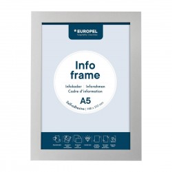 Europel Infokader Zelfklevend A5 Zilver – Set van 2 Stuks