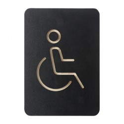 Pictogram Bord Rolstoel Zwart – Invaliden Toiletbord Multiplex