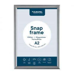 Europel Klaplijst A2 25mm Zilver – DTM Primera Display Sign van Geanodiseerd Aluminium