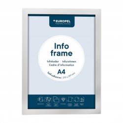 Zelfklevende Info Frame Set A4 Zilver – DTM Primera, 2 stuks
