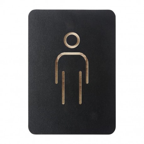 Europel Pictogram Teken Man Zwart – Herentoiletbord van DTM Primera