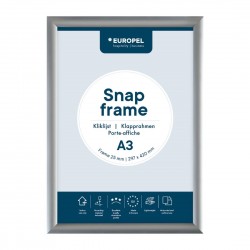 Europel Kliklijst A3 25mm Zilver – DTM Primera Display Sign