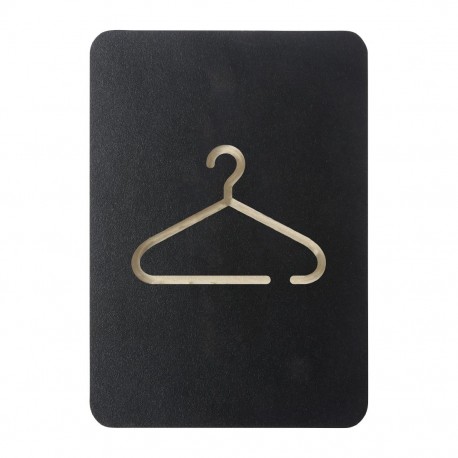 Europel Pictogram Bord Garderobe Zwart - DTM Primera