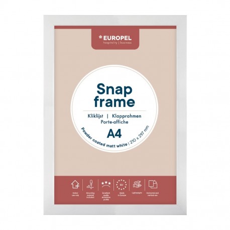 Europel Kliklijst A4 25mm Mat Wit – DTM Primera Display Sign