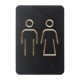 Pictogrambord Toilet Mannen/Vrouwen Zwart – DTM Primera Display Sign