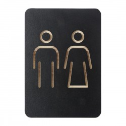 Pictogrambord Toilet Mannen/Vrouwen Zwart – DTM Primera Display Sign