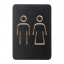 Pictogrambord Toilet Mannen/Vrouwen Zwart – DTM Primera Display Sign