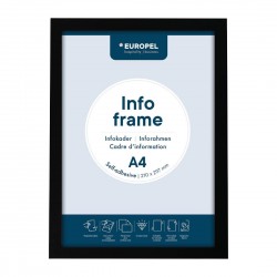 Zelfklevend Infokader A4 Zwart – Set van 2 Stuks | DTM Primera