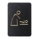 Pictogram Bord Baby Zwart – Multiplex Wandbord DTM Primera