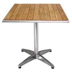 Bolero bistrotafel 70x70cm essenhouten blad