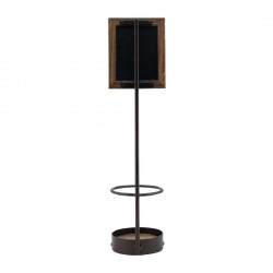 Securit Flessendisplay met Krijtbordframe voor Één Fles – Metaal & Hout