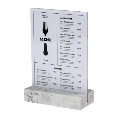Europel Bordenhouder A5 Polystone Wit | DTM Primera Menukaarthouder