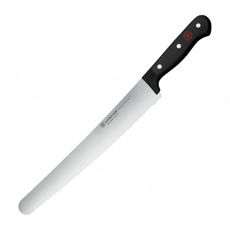 Wusthof Gourmet Gekarteld Gebakmes 25,4 cm – RVS, Zwart