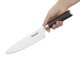 Vogue Bistro koksmes 207mm – RVS met zwarte ergonomische handgreep