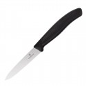 Victorinox schilmesje 10 cm zwart – RVS keukenmes met golfrand