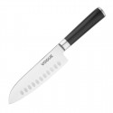 Vogue Bistro santokumes 179mm – RVS keukenmes met ergonomische zwarte handgreep