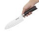 Vogue Bistro santokumes 179mm – RVS keukenmes met ergonomische zwarte handgreep