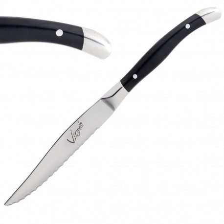 Amefa Virgule steakmessen zwart – set van 12 stuks