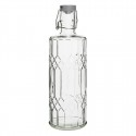 Olympia geo glazen waterfles met stop 1L (6 stuks)