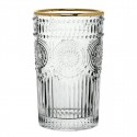 Utopia Rossetti Hiball Goud 36cl – Getextureerd Cocktailglas met Gouden Rand (24 stuks)