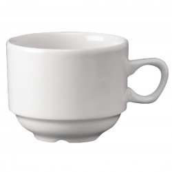 Churchill Whiteware Nova stapelbare theekopjes 212ml - doos van 24 stuks