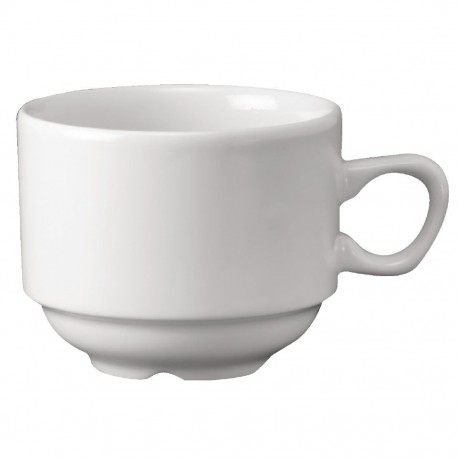 Churchill Whiteware Nova stapelbare theekopjes 212ml - doos van 24 stuks