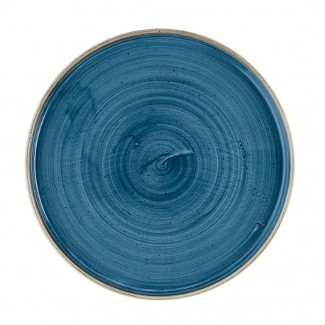 Churchill Stonecast Java Blue Bord met Opstaande Rand 25,9cm - Set van 6